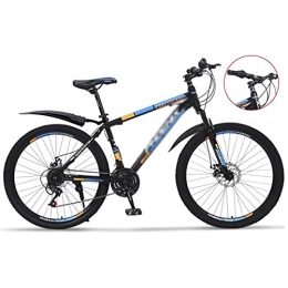 T-Day Mountainbike Mountainbike Erwachsene Mountainbike 26-zoll-räder Mountain Trail Bike Hohe Kohlenstoffstahl Outlade Fahrräder 24-gang-fahrrad Vordere Suspension Mtb-gänge Dual-scheibenbrems(Size:24 Speed, Color:Blau)