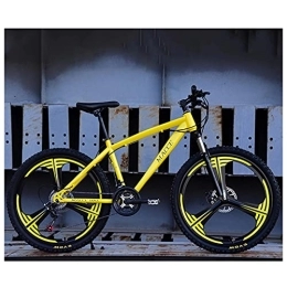 SHANRENSAN Mountainbike Mountainbike Erwachsene Offroad-Fahrrad Mit Variabler Geschwindigkeit 24 Zoll 26 Zoll StoßDäMpfungsfahrrad Outdoor-Fahren Berg Offroad(Gelb, 26 Zoll)