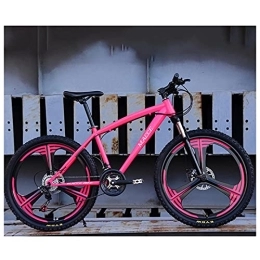 SHANRENSAN Mountainbike Mountainbike Erwachsene Offroad-Fahrrad Mit Variabler Geschwindigkeit 24 Zoll 26 Zoll StoßDäMpfungsfahrrad Outdoor-Fahren Berg Offroad(Rosa, 24 Zoll)