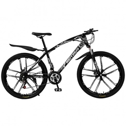 WGYDREAM Fahrräder Mountainbike Mountain Bike MTB Mountainbike 21 / 24 / 27 Geschwindigkeit Stahlrahmen 26 Zoll Speichen Felgen Dual-Suspension Bike Mountainbike Mountain Bike MTB ( Color : Black , Size : 24 Shimano Speed )