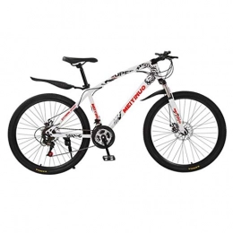 WGYDREAM Fahrräder Mountainbike Mountain Bike MTB Mountainbike, 26 Zoll-Rad-Stahl-Rahmen Mountainbikes, Mit Doppelscheibenbremse Und Vorderradgabel Mountainbike Mountain Bike MTB ( Color : White , Size : 21-speed )