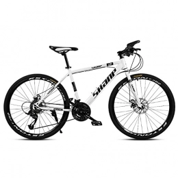 WGYDREAM Fahrräder Mountainbike Mountain Bike MTB Unisex Mountainbikes Stahl-Rahmen Ravine Bike, Vorderradaufhängung und Dual Disc Brake, 26inch Räder Mountainbike Mountain Bike MTB ( Color : White , Size : 24-speed )