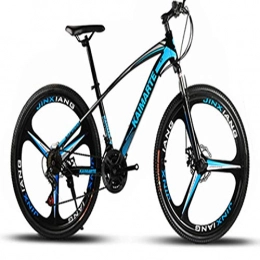 CDPC Mountainbike Mountainbike, Rennrad 21 / 24 / 27 Geschwindigkeit Scheibenbremse, Erwachsene Mountainbike Rennrad Outdoor Sport Fahrrad Rutschfestes Fahrrad (Color : Blue, Size : 24 Zoll 26 Zoll)