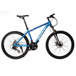 Dafang Mountainbike Mountainbike Stahlrahmen 24-Gang 2 Zoll Rad mechanische Scheibenbremse MTB-Blau_26 * 17 (165-175 cm)_China