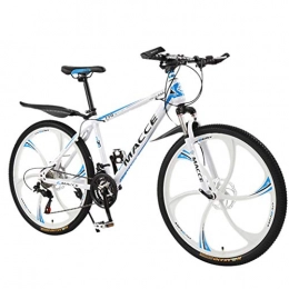 Mountainbikes Fahrräder Mountainbikes 26 Zoll, Doppelscheibenbremse, 21-Speed Studentenfahrrad 6 Cutter Gearshift Fahrrad Erwachsenen MTB Mountain Bike Fahrrad Scheibenbremsen (Weiß)