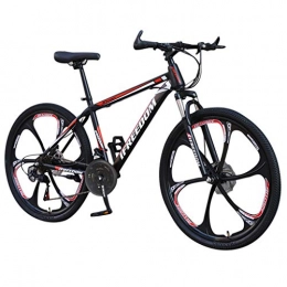 Mountainbikes Mountainbike Mountainbikes 26 Zoll MTB Kohlenstoffreicher Stahl Strong 26 Zoll Fully Doppelscheibenbremse Country Gearshift Fahrrad 6 Cutter 24-Gang Rennrad Fahrrad Vollfederung MTB (Schwarz)