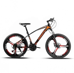 Bbhhyy Fahrräder Mountainbikes, 26 Zoll Unisex Integral Rad MTB Federung 24 Geschwindigkeit High Carbon Stahlrahmen Ultra-Light (Color : Black orange)