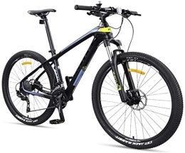 GJZM Mountainbike Mountainbikes 27, 5-Zoll-Mountainbikes für Erwachsene Ultraleichter Carbonrahmen Mountain Mountainbike Doppelscheibenbremse Männer Frauen Hardtail Mountainbike Gelb 27-Gang