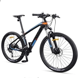 GJZM Mountainbike Mountainbikes 27, 5-Zoll-Mountainbikes für Erwachsene Ultraleichtes Carbon- Rahmenrahmen-Mountainbike-Doppelscheibenbremse Männer Frauen Hardtail-Mountainbike Gelb 30-Gang