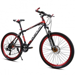 MICAKO Mountainbike MTB - 26 Zoll Mountainbike Faltbar, Scheibenbremse, 21 / 24 / 27 Gang-Schaltung, Vollfederung, Herren-Damen-Fahrrad-3 Farben, Rot, 27speed