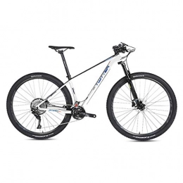 MICAKO Mountainbike MTB - 27.5 / 29 Zoll Kohlefaser Mountainbike, Shimano Ölscheibenbremse, Shimano XT / M8000-22 / 33 Gang-Schaltung, Vollfederung, Weiß, 29inch*19inch