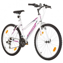 Multibrand Distribution Mountainbike Multibrand, PROBIKE 6th SENSE, 460mm, 26 Zoll, Mountainbike, 18 gang, Schutzblech-Set, Für Damen (Rosa – Weiss)