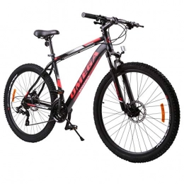 OMEGA BIKES Mountainbike OMEGA BIKES Thomas 27.5 Zoll Mountainbike, geeignet ab 185 cm, Scheibenbremse, Shimano 21 Gang-Schaltung, Gabel-Federung, Jungen-Fahrrad & Herren-Fahrrad (rot)