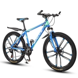 QCLU Mountainbike QCLU 24 / 26 Zoll Mountainbike, Carbon Steel Mountainbike 24 Speed​ Bike Full Suspension MTB Outoad Mountain Bike Gabel Suspension, Jungen Fahrrad Männer Fahrrad (Color : Blue, Größe : 24 inch)