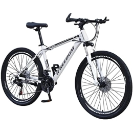 QCLU Mountainbike QCLU 26-Zoll-Mountainbike, Scheibenbremsen Hardtail MTB, Trekking Bike Männer Fahrrad Mädchen Fahrrad, volles Suspension Mountainbike, 30 Geschwindigkeit (Color : White)