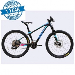 QIMENG Mountainbike QIMENG 27.5 Zoll Mountainbike Erwachsenen Jugend Hardtail MTB Groer Reifen Vollfederung Mountain Bike 33 Gang Shimano Schaltung Kohlefaserrahmen, Geeignet Fr Hhe 155-180Cm, Blau