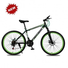 QINYUP Mountainbike QINYUP Mountain Bike Adult 26-Zoll-21-Geschwindigkeit stoßdämpfender Doppelscheibenbremse Studentenfahrrad, Grün