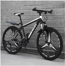 QuGuanGe Mountainbike QuGuanGe Mountainbike für Herren, 26 Zoll, 21 Gänge, Hartstahl, mit Vorderradaufhängung, verstellbarer Sitz, 21 Gänge, Schwarz