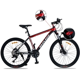 Relaxbx Mountainbike Relaxbx Outdoor-Mountainbike-Fahrräder, 27-Gang-Mountainbike-Scheibenbremse aus Aluminiumlegierung, Federgabel, Schwarz + Rot