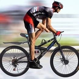 AGrAdi  Rennrad für Erwachsene, 26-Zoll-Mountainbike aus Kohlenstoffstahl, S21-Gang-Fahrrad, Federgabel, rutschfestes Fahrrad mit Doppelscheibenbremse und Rahmen aus Kohlenstoffstahl, städtische Rennräde
