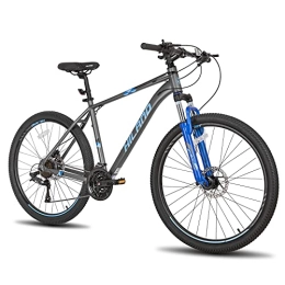 ROCKSHARK Mountainbike ROCKSHARK Hiland 27, 5 Zoll MTB Mountainbike Hardtail Mountain Bike mit 457mm Aluminiumrahmen 27 Gang Schaltung Scheibenbremse Lock-Out Federgabel grau Herren