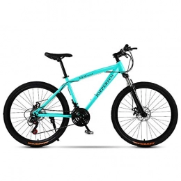 RSJK Mountainbike RSJK Outdoor-Mountainbike Unisex-Geländefahrrad 21 Schaltsystem 26-Zoll-Radaufhängung Vorderradgabel Vorder- und Hinterradscheibenbremse@Speichenrad hellblau_21 Geschwindigkeit 26 Zoll