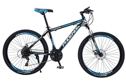 SHUI Fahrräder SHUI Herren-Mountainbike, 26-Zoll-Fahrrad, 21-Gang-Outdoor-Rennrad, Stoßdämpfende Vordergabel, Vollgefedertes Mountainbike Blue