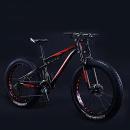 SHUI Fahrräder SHUI Mountainbikes, 24-Zoll-Fat-Tire-Hardtail-Mountainbike, Universeller Doppelaufhängungsrahmen Für Herren Und Damen Und Federgabel All-Terrain-Mountainbike Black- 24SPD