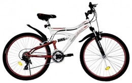 T&Y Trade Mountainbike T&Y Trade 24" 24 Zoll MTB Kinderfahrrad Mountainbike Kinder Mädchen Jugend Jungen Fahrrad Rad Bike Vollgefedert Fully 21 Gang 4300 Weiss ROT