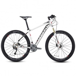 Unbekannt Mountainbike Unbekannt Mountain Bikes, 27, 5 Zoll große Reifen Hardtail Mountainbike, Aluminium 27-Speed ​​Mountain Bike, Männer Frauen Fahrrad Adjustable Seat, Schwarz, Weiß