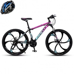 SHANRENSAN Mountainbike VéLo De Montagne, Fahrradfahrrad für Erwachsene, mit variabler Geschwindigkeit, 24 Zoll, Fahrradfederung mit 26 Zoll (12, 9 cm), Volllufthelm Cross-Country de Berge