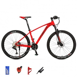 WANYE Mountainbike WANYE 26 / 27, 5 / 29 Zoll Mountainbike 33 Gang MTB Fahrrad Mit Federgabel, Doppelscheibenbremse, Schutzbleche Urban Commuter City Fahrrad, Grau / Rot red-26inches