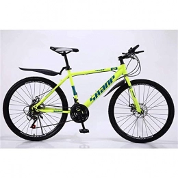 XBSLJ Mountainbike XBSLJ Mountainbikes, Klappräder - Country Mountainbike, 24 / 26 Zoll Doppelscheibenbremse, Country Gearshift Fahrrad, Adult MTB mit verstellbarem Sitz, Gelb, Speichenrad