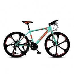 XBSLJ Mountainbike XBSLJ Mountainbikes, Klappräder - Country Mountainbike, 24 / 26 Zoll Doppelscheibenbremse, Country Gearshift Fahrrad, Adult MTB mit verstellbarem Sitz, Grün, 6 Cutter