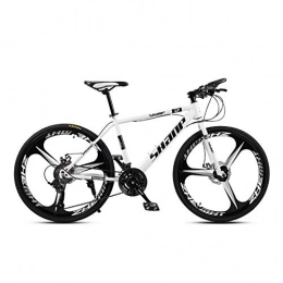 XBSLJ Mountainbike XBSLJ Mountainbikes, Klappräder - Country Mountainbike, 24 / 26 Zoll Doppelscheibenbremse, Country Gearshift Fahrrad, Adult MTB mit verstellbarem Sitz, Weiß, 3 Cutter