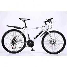 XBSLJ Mountainbike XBSLJ Mountainbikes, Klappräder - Country Mountainbike, 24 / 26 Zoll Doppelscheibenbremse, Country Gearshift Fahrrad, Adult MTB mit verstellbarem Sitz, Weiß, Speichenrad