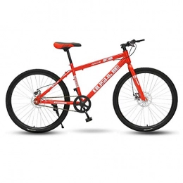 XBSLJ Mountainbike XBSLJ Mountainbikes, Klappräder Fahrrad, 26"Rad Vorderradaufhängung Herren Mountainbike 19" Rahmen Single Speed ​​Mechanische Scheibenbremsen, rot, 24"