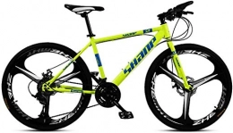 XinQing Mountainbike XinQing Fahrrad 24-Zoll-Mountainbikes, Doppelscheibenbremse Hardtail Mountainbike, Herren Damen High-Carbon Stahl All Terrain Alpine Fahrrad (Color : 24 Speed, Size : Yellow 3 Spoke)