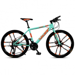 XNEQ Mountainbike XNEQ 24 / 27 / 30inch, Integrierte Zehn-Schneidrad Erwachsener Fahrrad Mountainbike, vorne und hinten Doppelscheibenbremsen, männlich und weiblich Variable Speed ​​Fahrräder, Grün, 24