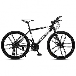 XNEQ Fahrräder XNEQ 24 / 27 / 30inch, Integrierte Zehn-Schneidrad Erwachsener Fahrrad Mountainbike, vorne und hinten Doppelscheibenbremsen, männlich und weiblich Variable Speed ​​Fahrräder, Schwarz, 27