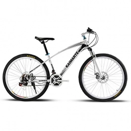 XNEQ Mountainbike XNEQ 26 Zoll 21 / 24 / 27 Geschwindigkeit Erwachsener Mountainbike, Studentenreit Stoßdämpfer mit Variabler Geschwindigkeit Fahrrad, Geschenk-Bike, Renn Grade Schaltsystem, Weiß, 24