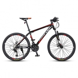 XRQ Mountainbike XRQ 24 26 27, 5-Zoll-27-Gang Mountainbike für Erwachsene, Shift / Federgabeln / Dual Disc Brake Mountainbike männliche und weibliche Studenten Fahrrad Geländewagen, Schwarz, 24IN