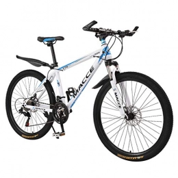 XSJJ Mountainbike XSJJ 26-Zoll-Mountainbike aus Kohlenstoffstahl 24-Gang-Fahrrad mit Vollfederung MTB Jugend MDchen Herren Jungen Damen MTB Fahrrad Mountainbike Federgabel Jugendfahrrad Kinderfahrrad Bike(Wei)