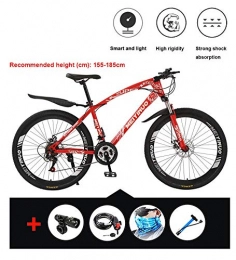 XYQCPJ Mountainbike XYQCPJ 26 Zoll Mountainbike Fahrrad, 21 Geschwindigkeit Carbon Rennrad Dauerhaft Doppelte StoßDäMpfung Doppelscheibenbremse rutschfest Mit Fahrradzubehör