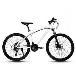 XYZLEO Mountainbike XYZLEO Mountainbike 24 Geschwindigkeit Mountainbikes 24 Zoll Mode Kohlenstoffreicher Stahl DäMpfung Vollgefederte Mountainbikes Stabile Leistung Doppelscheibenbremse MTB Geeignet, Weiß