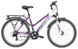 Yazoo Fahrräder Yazoo Devil 2.6, 21 Gang Kettenschaltung, Mädchenfahrrad, Trapez, Modell 2020, 26 Zoll, White / Purple All matt, 43 cm