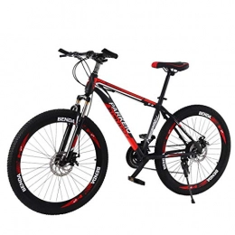 Zhangxaiowei Mountainbike Zhangxaiowei Feiteng Offroad 26-Zoll Mountainbike Mountainbike mit 21-Gang Doppelscheibenbremsen aus Kohlenstoffstahl, Rot