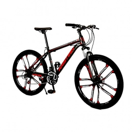 ZHCSYL Mountainbike ZHCSYL Zehn Blade-räder 25 Zoll (ca. 65 cm) Faltbare Mountainbike-Reifen, Sehr Stoßdämpfend, 30-Gang-Getriebe, Mechanische Scheibenbremsen, Können In Städtischen Und Ländlichen Gebieten Rot Verwendet