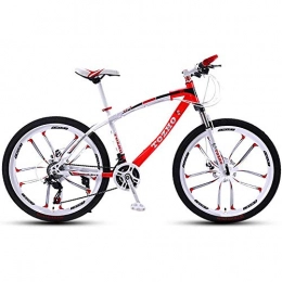 ZHIPENG Mountainbike ZHIPENG 24 / 26 Zoll Fahrrad, Mountainbike, Gabelaufhängung, Erwachsenenfahrrad, Jungen- Und Mädchenfahrrad Stoßdämpferrahmen Mit Variabler, Rot, 26 inches