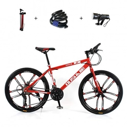 ZHIPENG Mountainbike ZHIPENG Vollgefederte Mountainbikes, 26-Zoll-Mountain-Offroad-Fahrzeuge, 30-Gang-Fahrräder, Breite Offroad-Reifen, Starker Grip Und Reduzierter Bremsweg, Rot